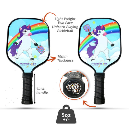 KIDS Unicorn Youth Pickleball Paddle – Spark the Magic of Pickleball in Young Players!